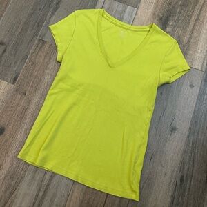 Banana Republic Yellow Fitted Short Sleeve T-Shirt